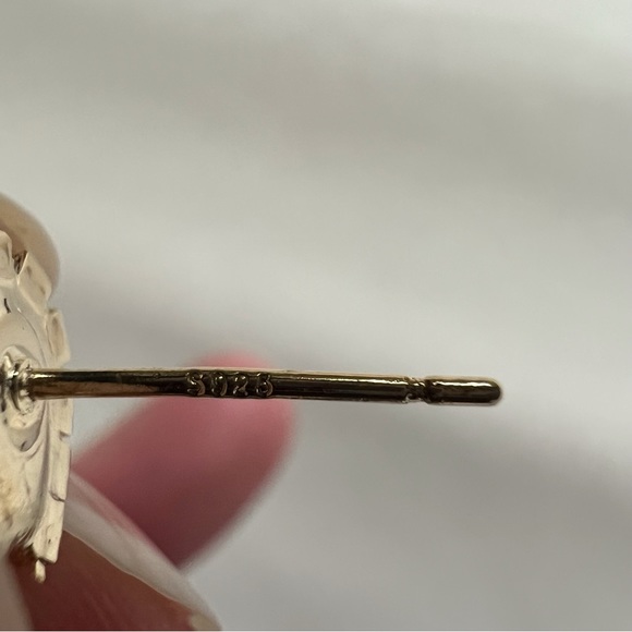 Gold Tone Earrings Black Ombré Heart Dangle Bling Rhinestone Sterling 925 Post - Picture 5 of 5